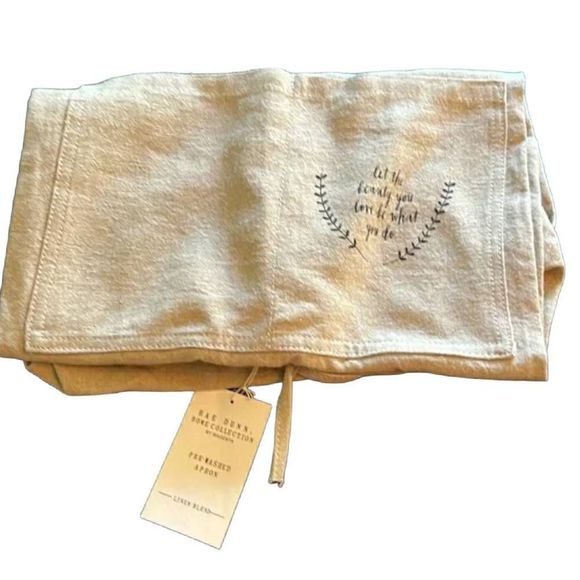 Rae Dunn Beige Linen-Cotton Apron - Stylish & Durable - Adult Size - Picture 5 of 10